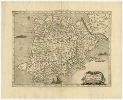Ptolemaic map of ancient Spain and Portugal by Mercator - Engraving - 17th c.