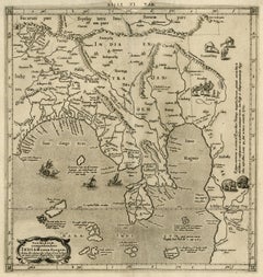 Ptolemaic map of Asia east of the river Ganges by Mercator - Engraving - 17th c.