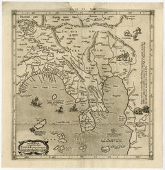 Ptolemaic map of Asia east of the river Ganges by Mercator - Engraving - 17th c.