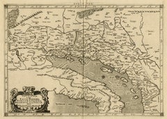 Ptolemaic map of Balkan coast extending north by Mercator - Engraving - 17th c.