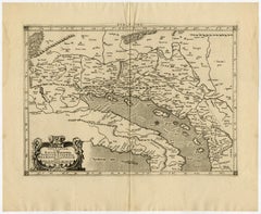 Ptolemaic map of Balkan coast extending north by Mercator - Engraving - 17th c.
