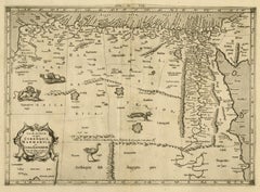 Ptolemaic map of east Libya, Egypt and the Nile by Mercator - Engraving - 17th c