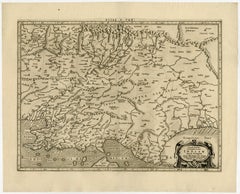 Ptolemaic map of India and Himalayan mountains by Mercator - Engraving - 17th c.