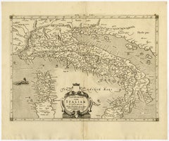 Ptolemaic map of Italy by Mercator - Engraving - 17th c.