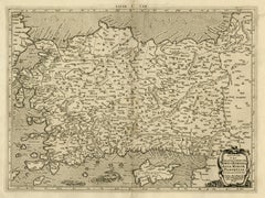 Ptolemaic map of Turkey and Cyprus - Tab I -  by Mercator - Engraving - 17th c.