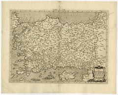 Antique Ptolemaic map of Turkey and Cyprus - Tab I -  by Mercator - Engraving - 17th c.