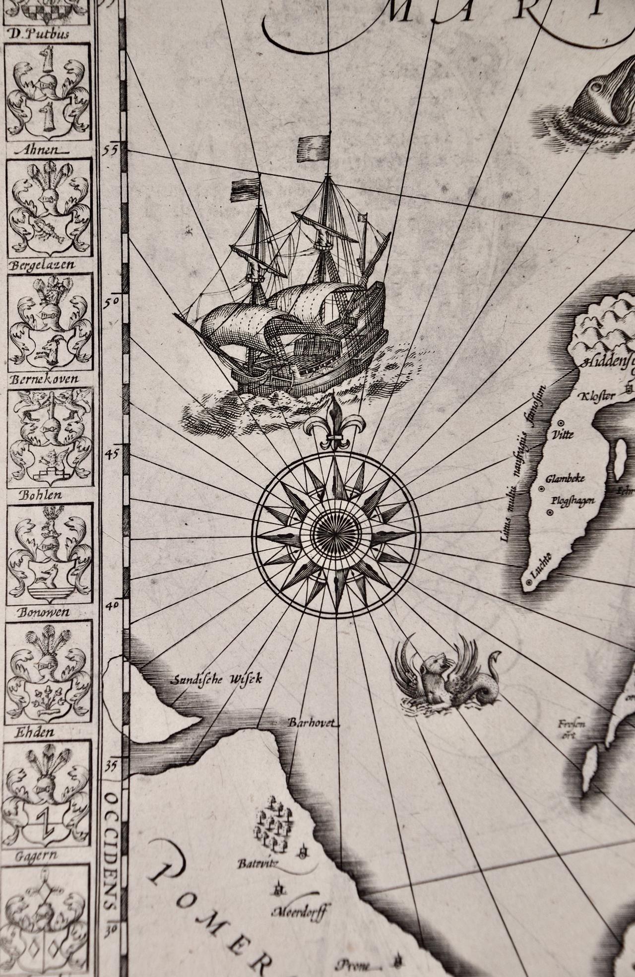 Île Rugen, Allemagne : une carte du début du XVIIe siècle par Mercator et Hondius en vente 2