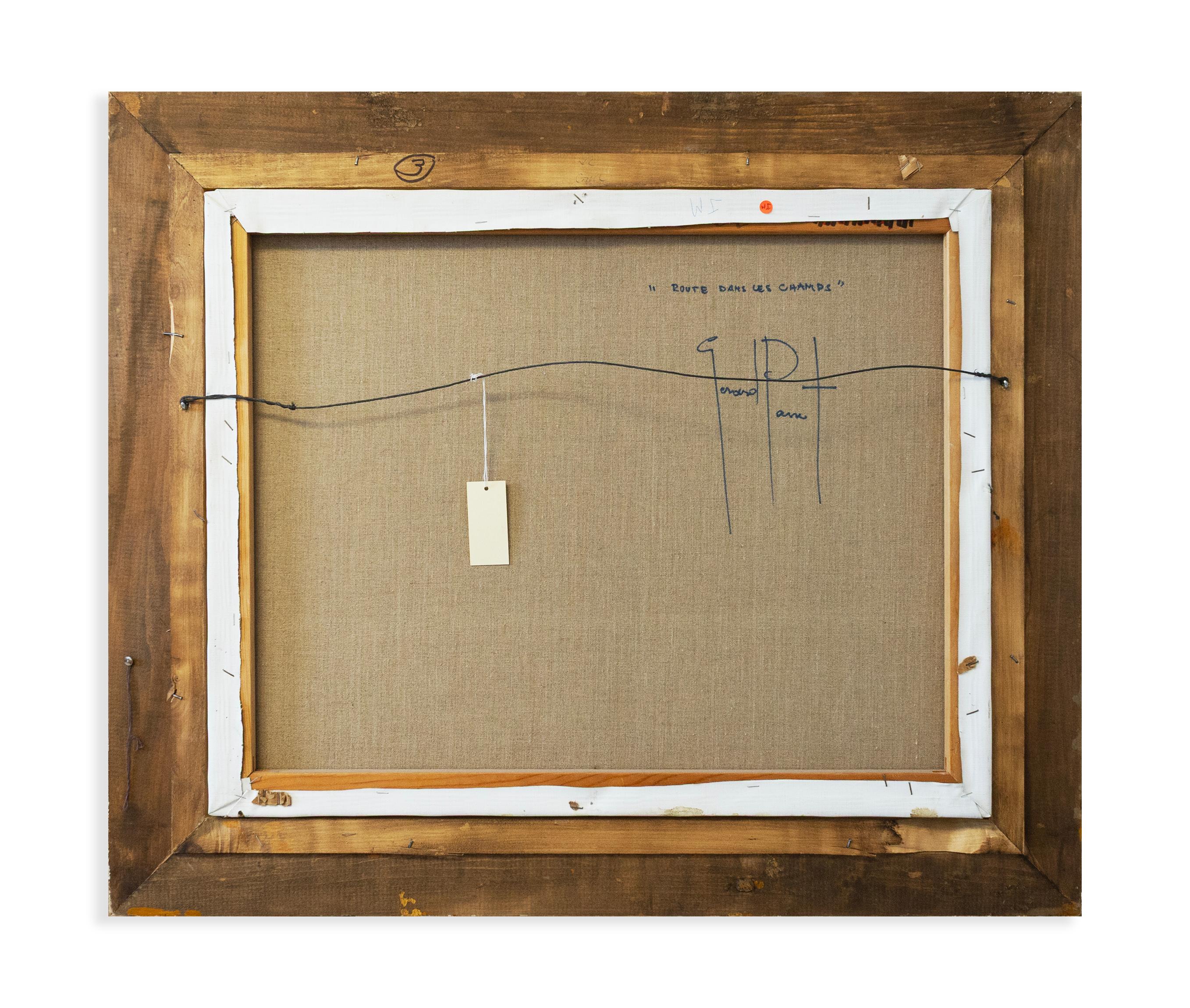 Toile Gérard Passet Route Dans Le Champs Huile impressionniste sur toile signée en vente