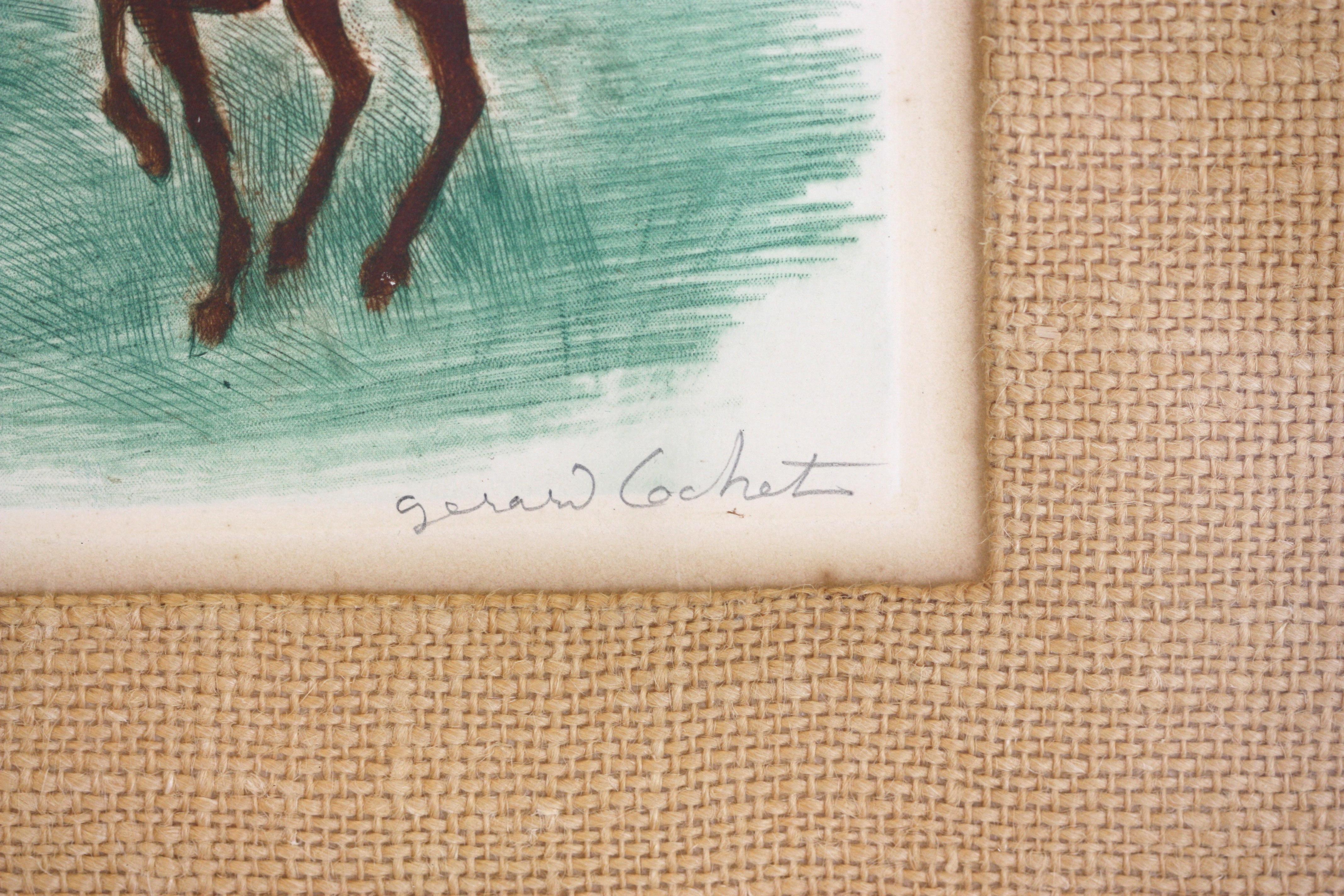 Gerard-Paul Cochet, (French, 1888-1969) Lithograph In Good Condition For Sale In West Palm Beach, FL