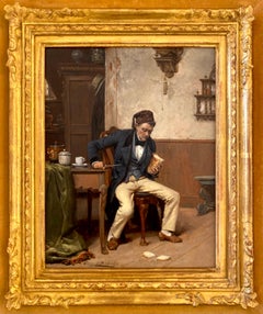 Couper le pain" de Gerard Portielje (Anvers 1856 - 1929 Remich, Luxembourg)