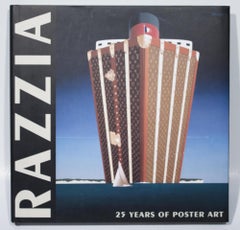 2007 Gerard Razzia « 25 Years of Poster Art » Art Déco Noir et Blanc, Rouge, Gris, Bleu