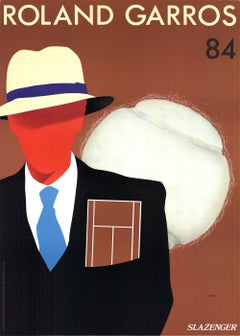 Gerard Razzia 'Roland Garros French Open' 1984- Offset Lithograph