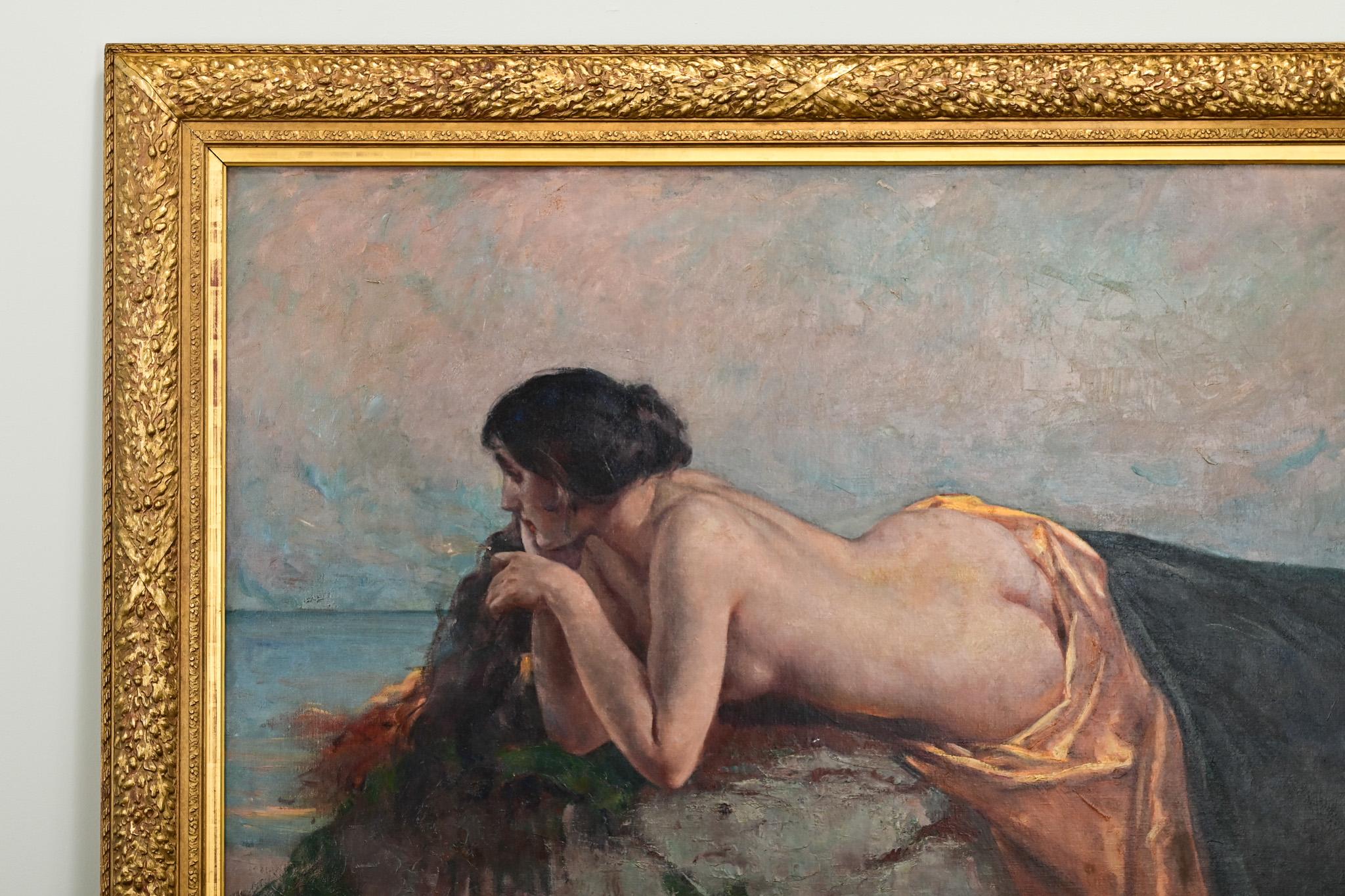 Gerard Roosens “Girl On A Beach” In Good Condition For Sale In Baton Rouge, LA