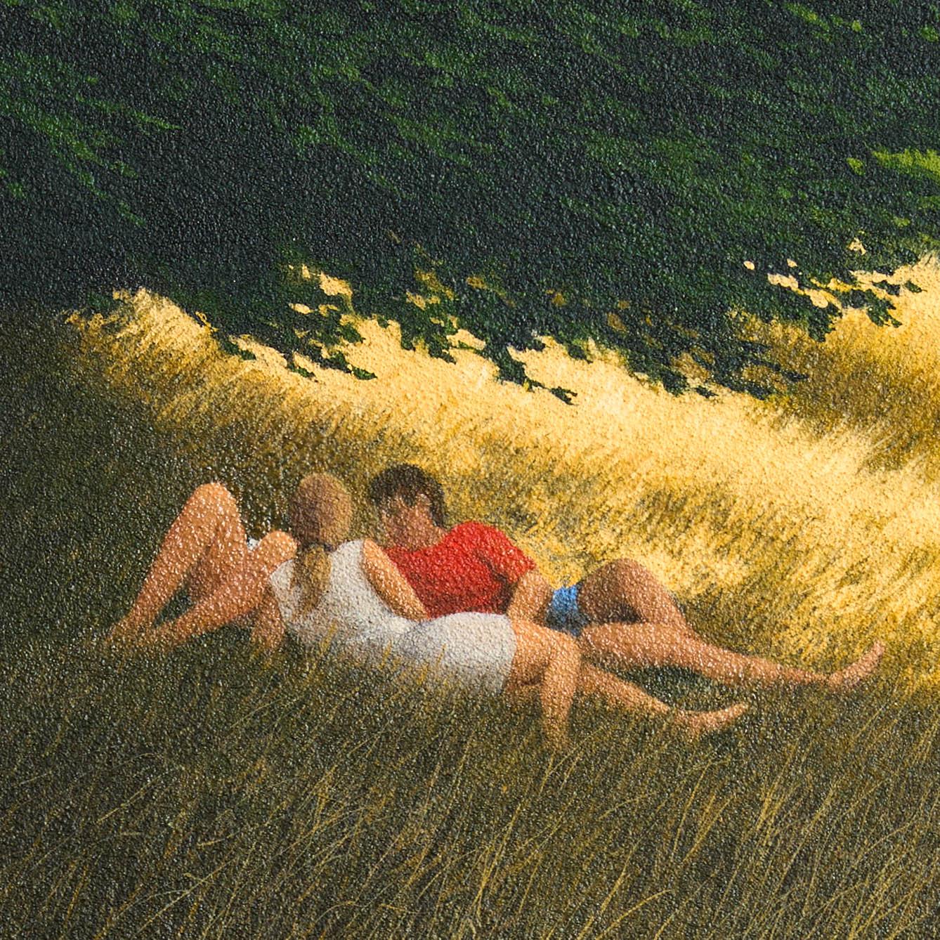 Par Moment (Beige), Figurative Painting, von Gérard Schlosser