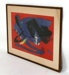 Gerard Schneider Abstract Signed Lithograph 37" x 28" Mid Century Modern Art
