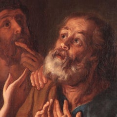 The Denial of Saint Peter by Gerard Seghers Oil on Canvas XVI Cent.