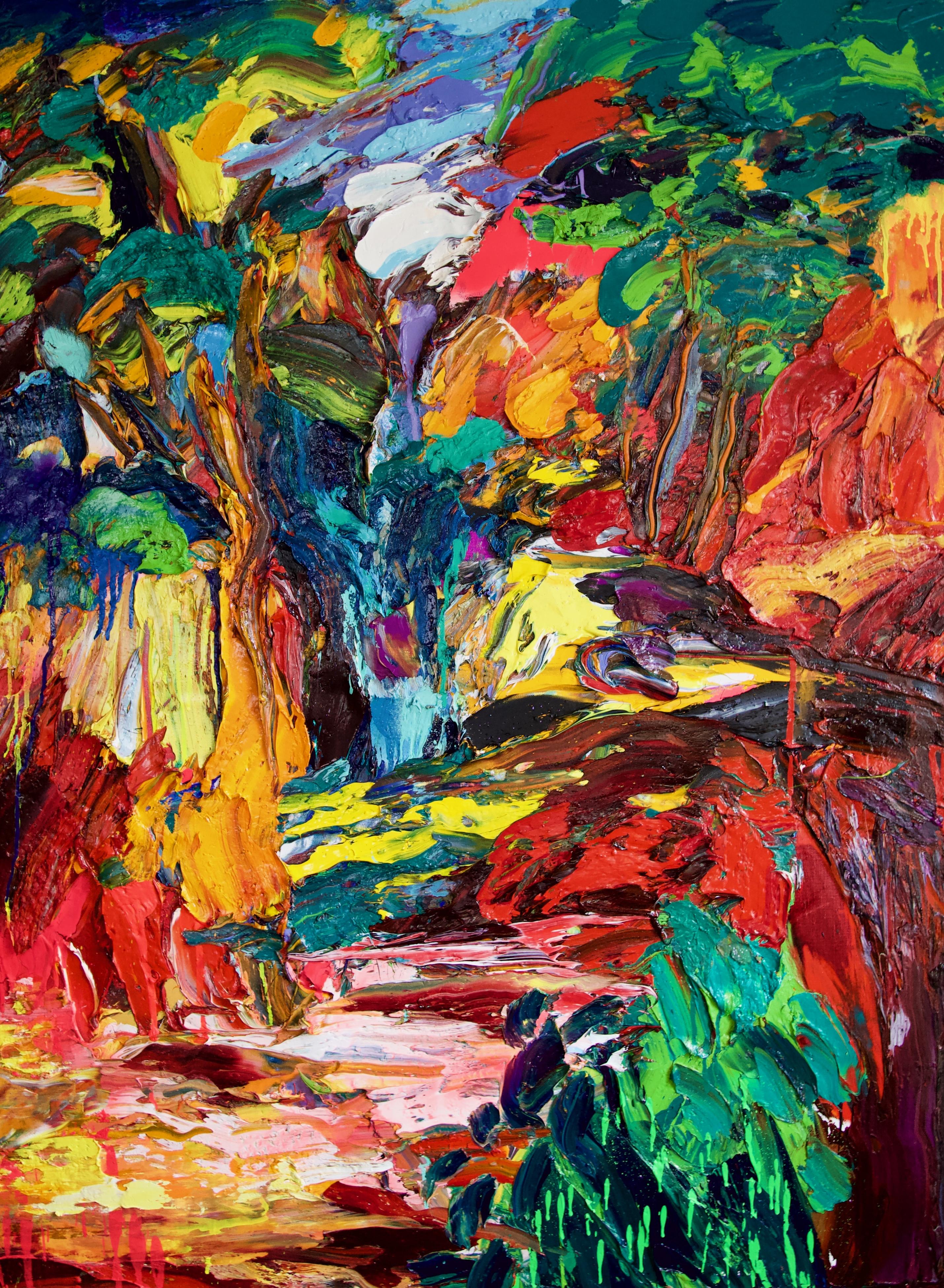 Gerard Stricher Landscape Painting – Des l''Aube
