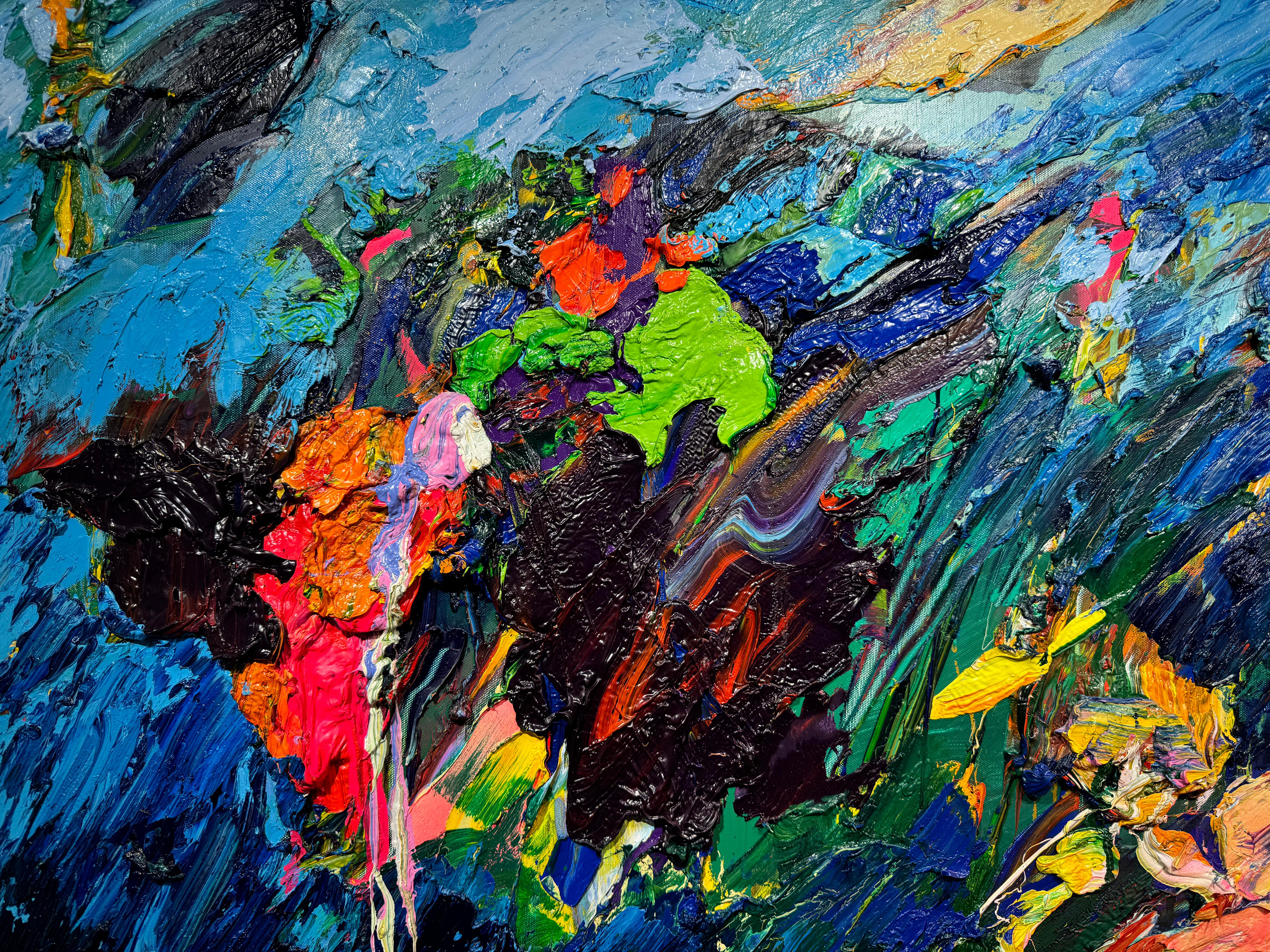 Hommage à l'Ukraine, Gérard Stricher – Painting von Gerard Stricher