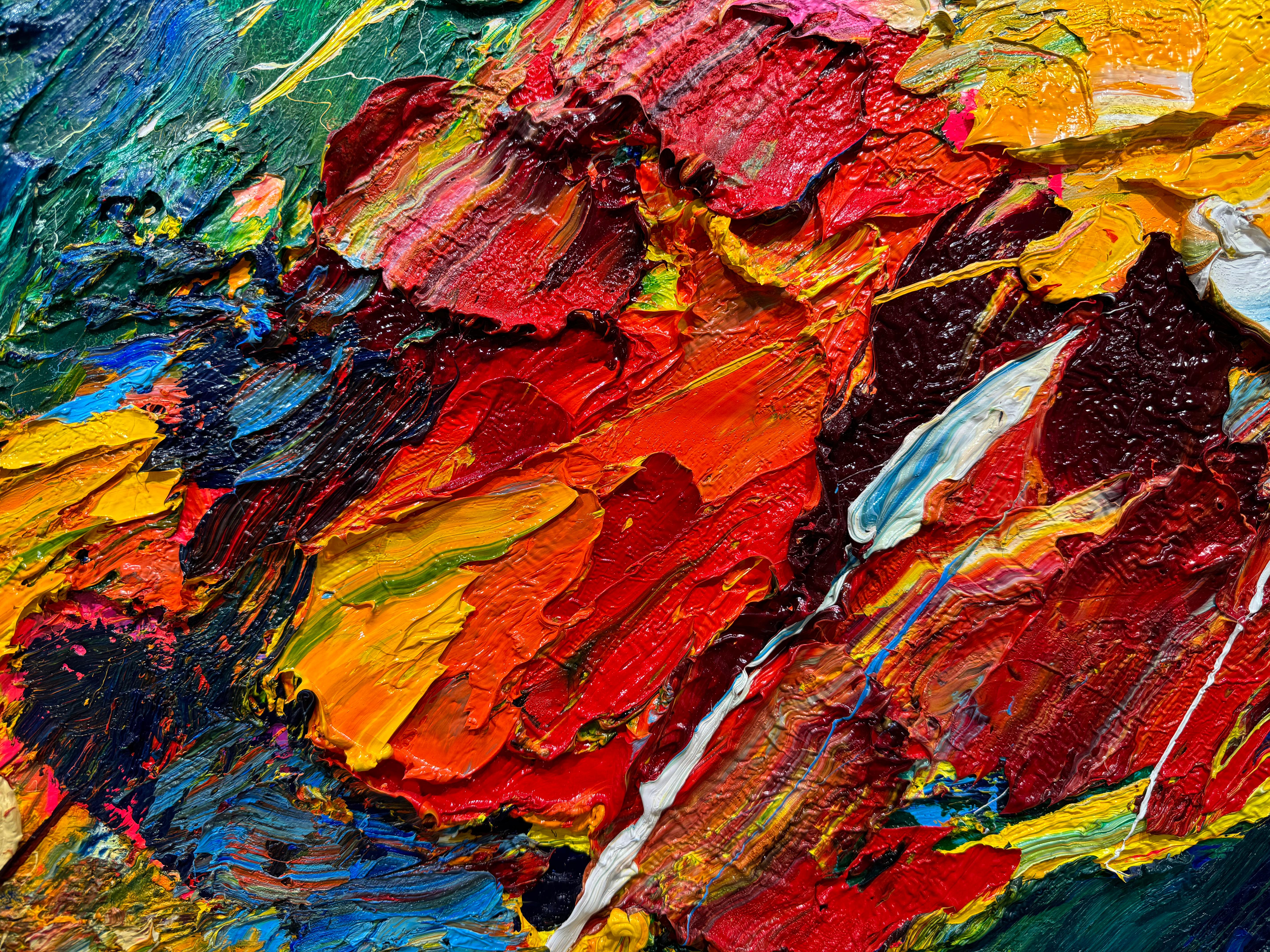 Hommage à l'Ukraine, Gérard Stricher (Abstrakt), Painting, von Gerard Stricher