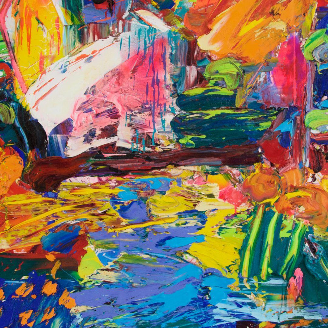 Jardin d'Hiver, Gérard Stricher - Abstract Painting by Gerard Stricher