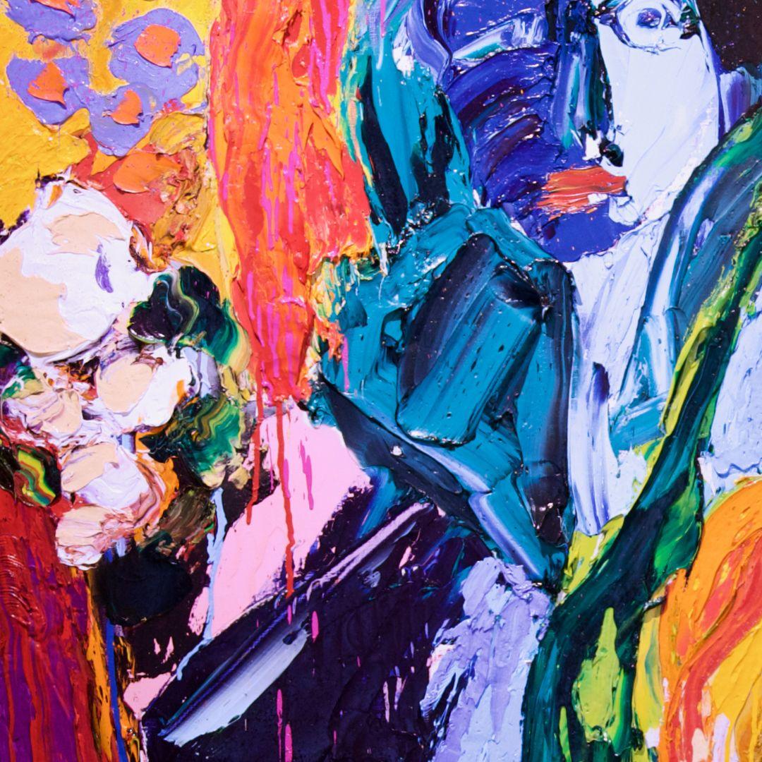 La Chambre Interdite (Pink), Abstract Painting, von Gerard Stricher