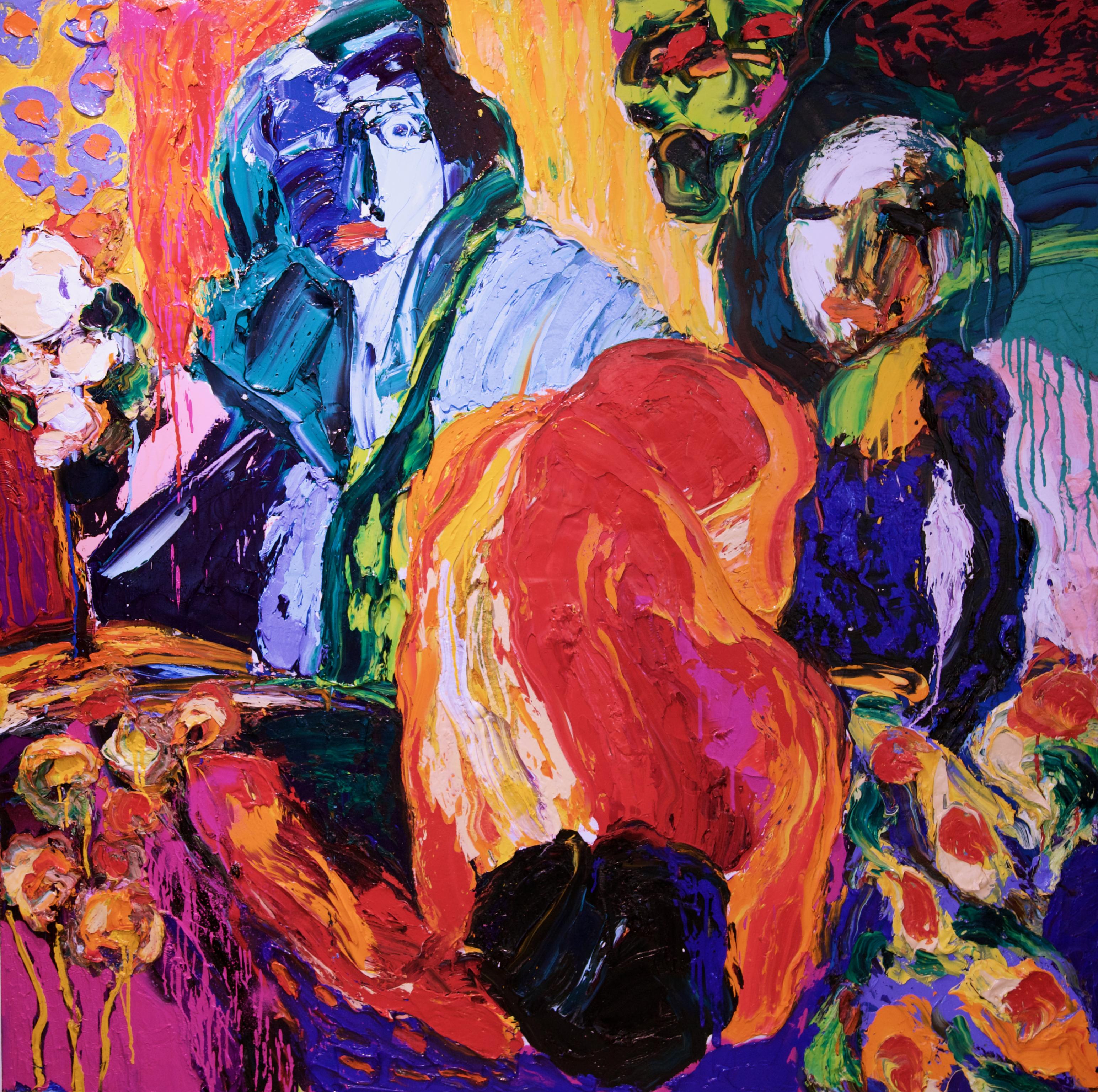 Gerard Stricher Abstract Painting – La Chambre Interdite
