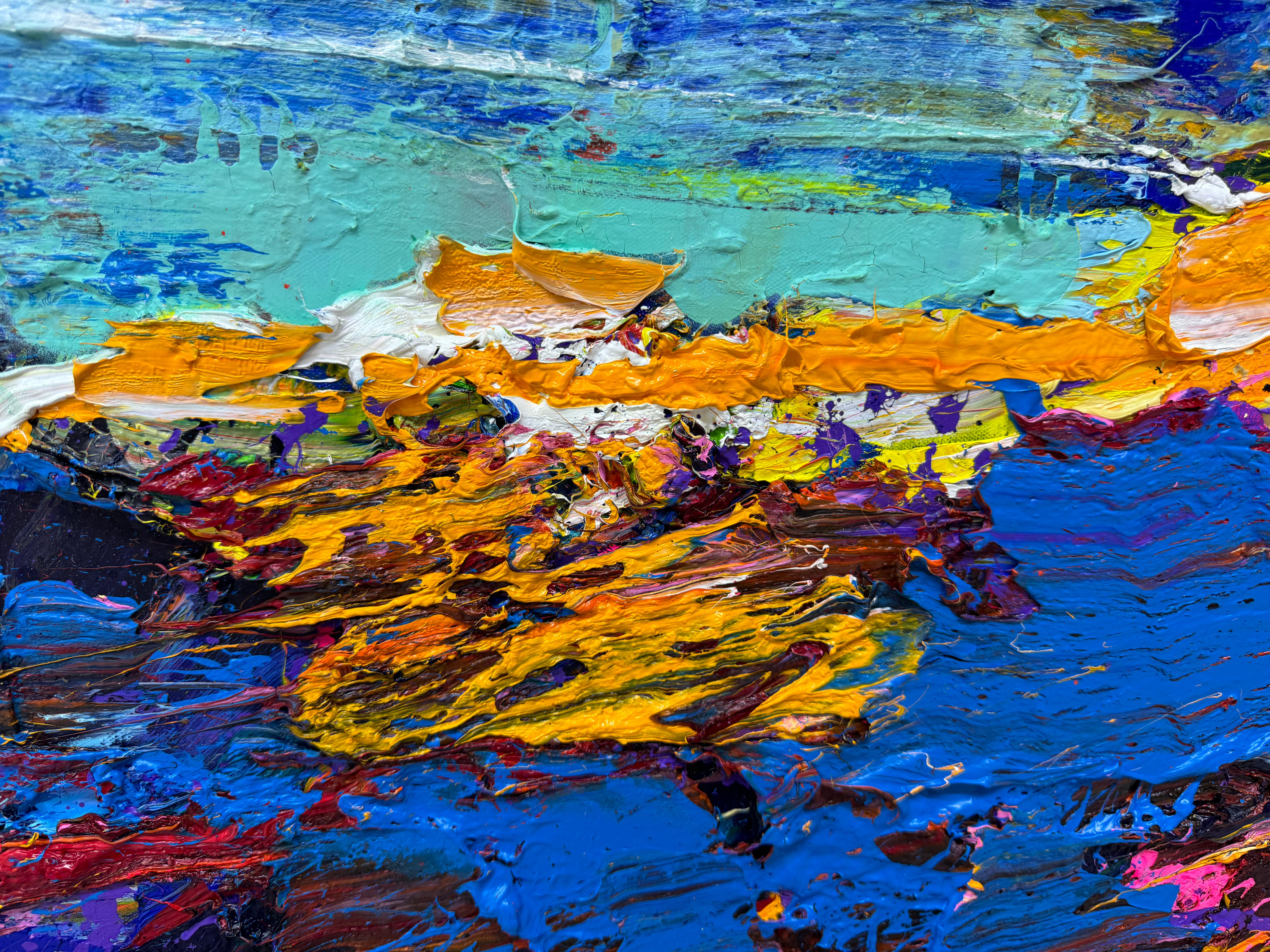 La Closerie, Gérard Stricher (Schwarz), Abstract Painting, von Gerard Stricher