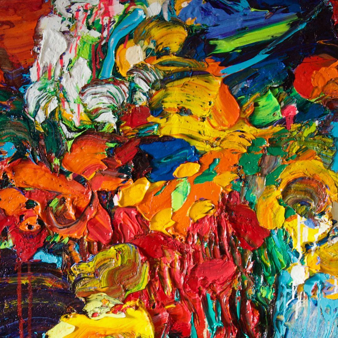Le Bouquet Sauvage (Abstrakt), Painting, von Gerard Stricher