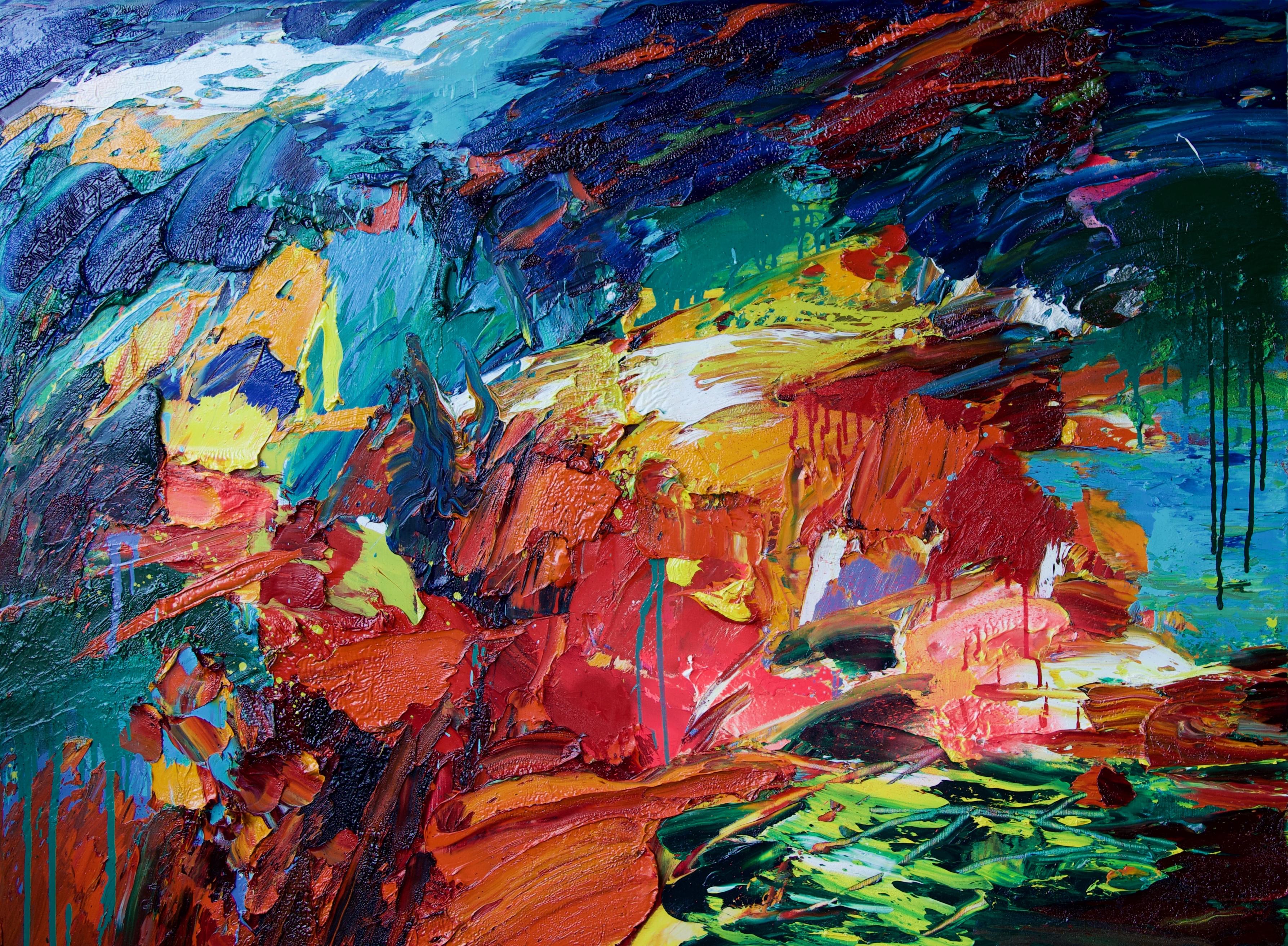 Landscape Painting di Gerard Stricher - Gli Champs de Lave