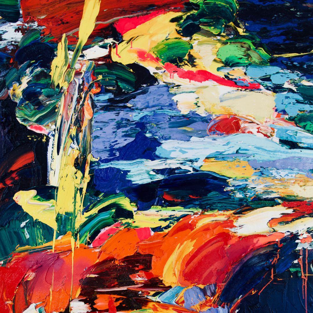 Les Portes Du Soleil – Painting von Gerard Stricher
