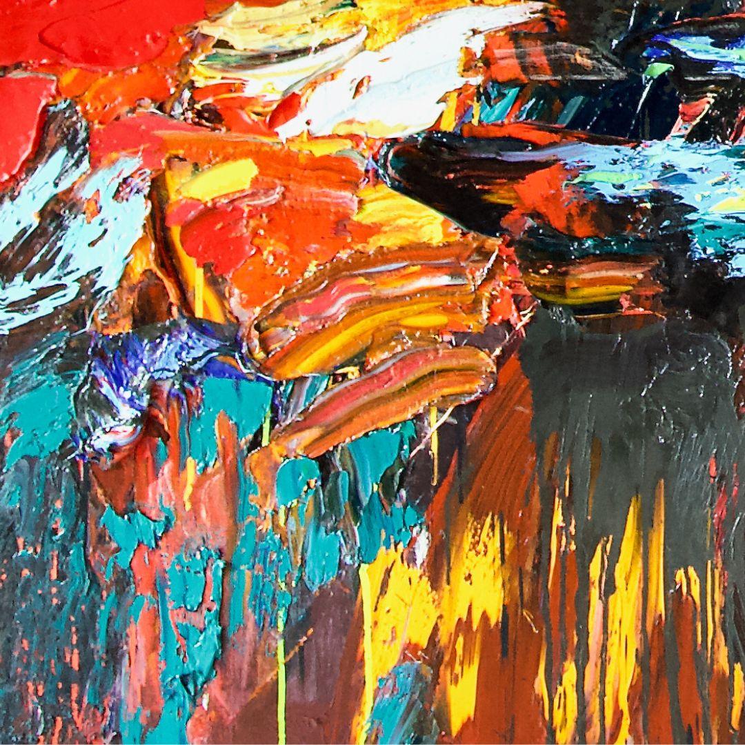 Les Terres Brûlées, Gérard Stricher - Abstract Painting by Gerard Stricher