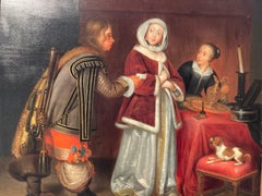 Ter Borch, Interior with elegant Ladies and a Gentleman, The Letter, Old Master