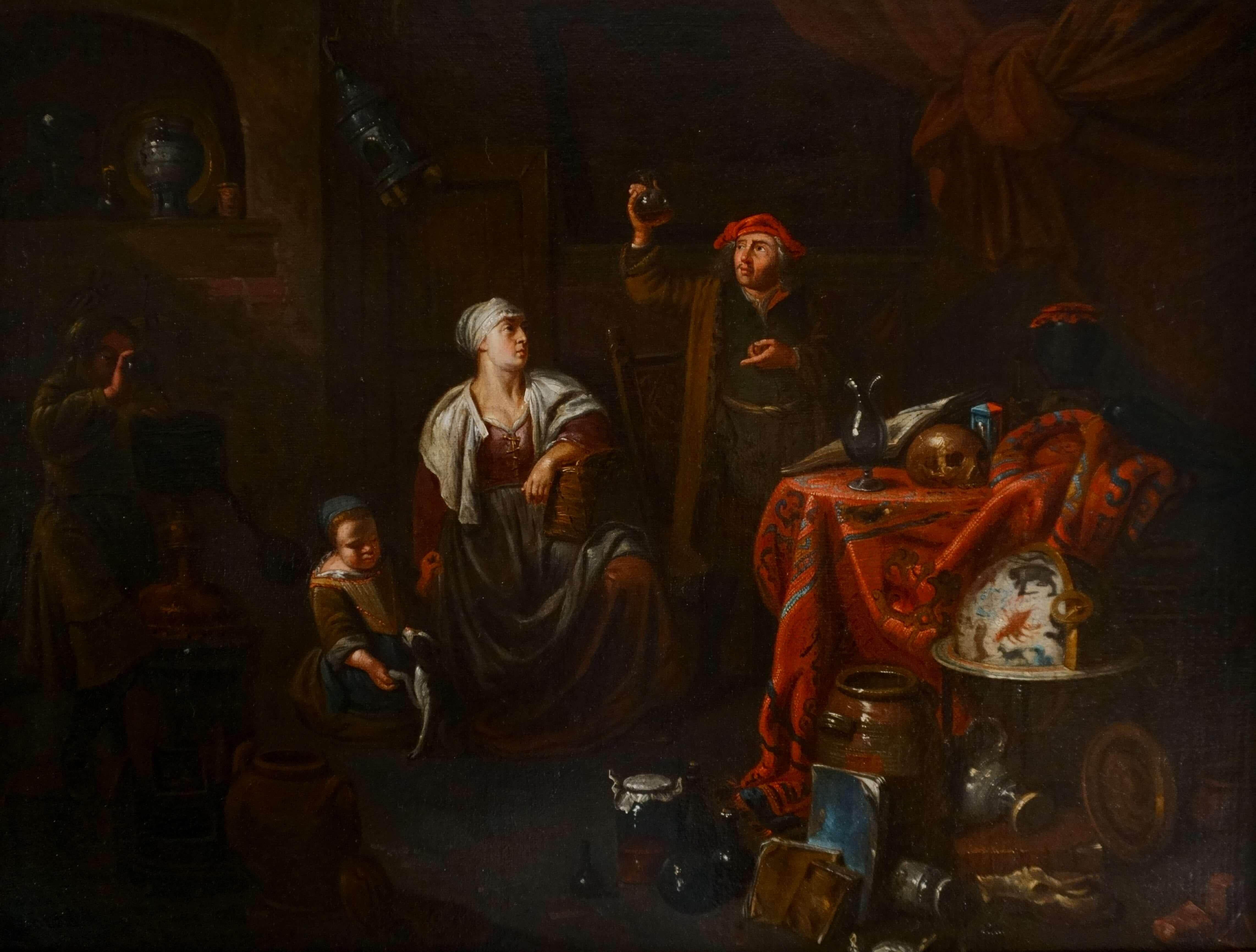 Escuela de Amberes Siglo XVII El estudio del doctor Óleo sobre lienzo Gerard Thomas 1