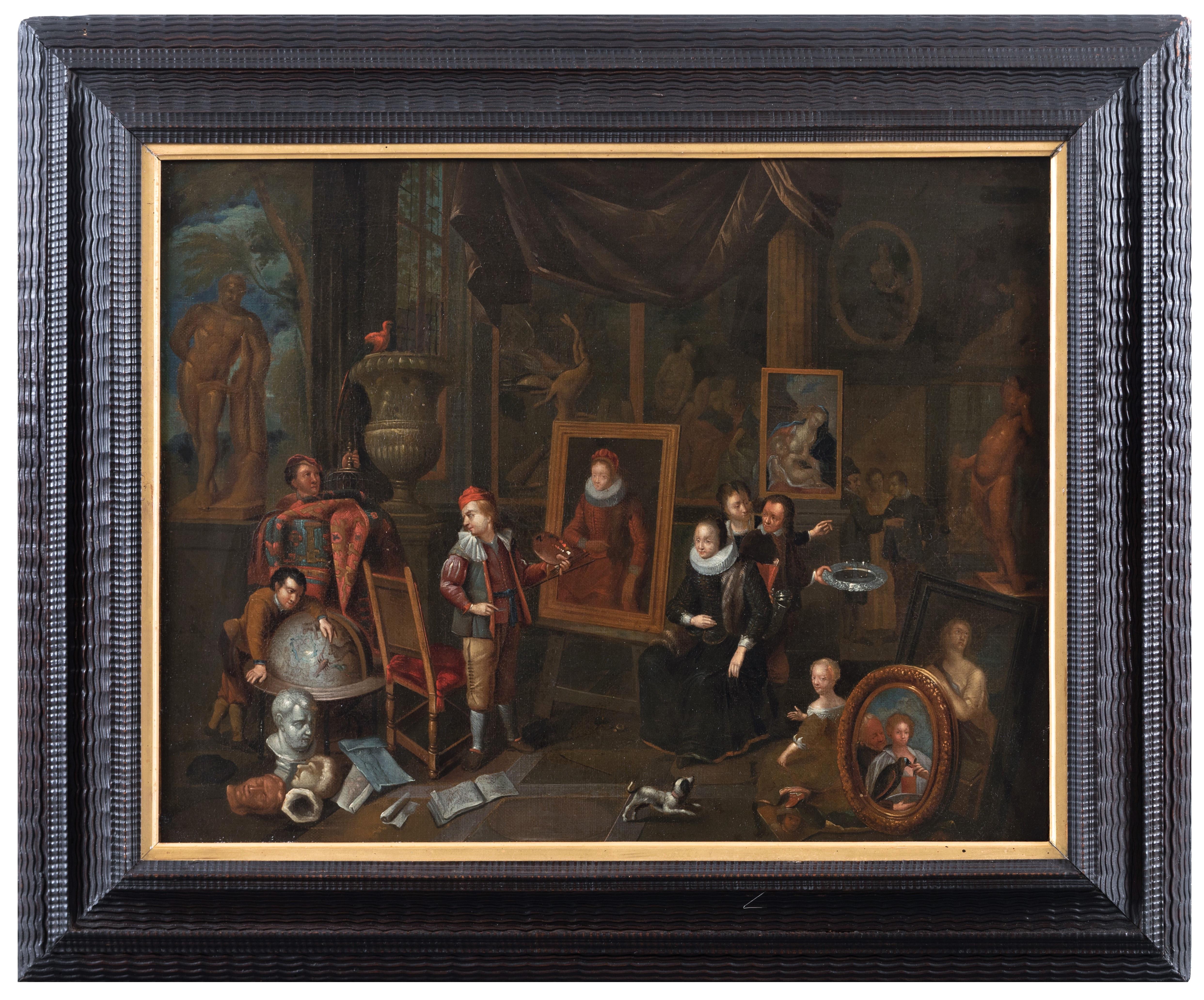l-atelier-de-l-artiste-17-me-si-cle-cole-d-anvers-en-vente-sur-1stdibs