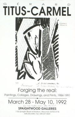 Vintage 1992 After Gerard Titus-Carmel 'Forging the Real' Modernism Black & White 