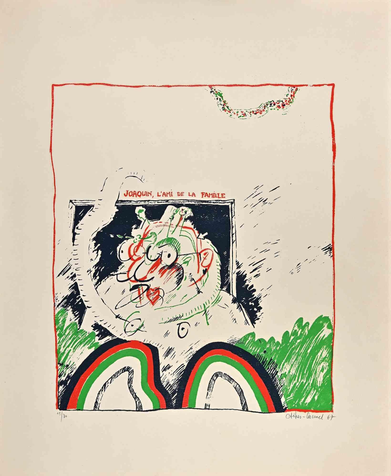 Gerard Titus-Carmel Abstract Print - Joaquín -  Lithograph by Gérard Titus-Carmel- 1967