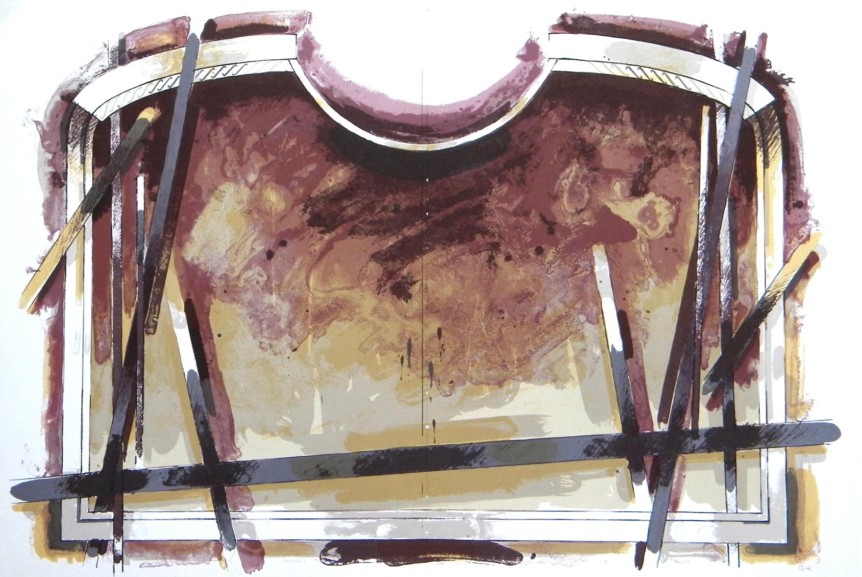 Gerard Titus-Carmel Abstract Print - Titus-Carmel, Composition, Derrière le miroir (after)
