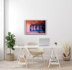 Gerard Tunney, Danzatori nelle ali, Quadro originale blu, Opera d'arte figurativa