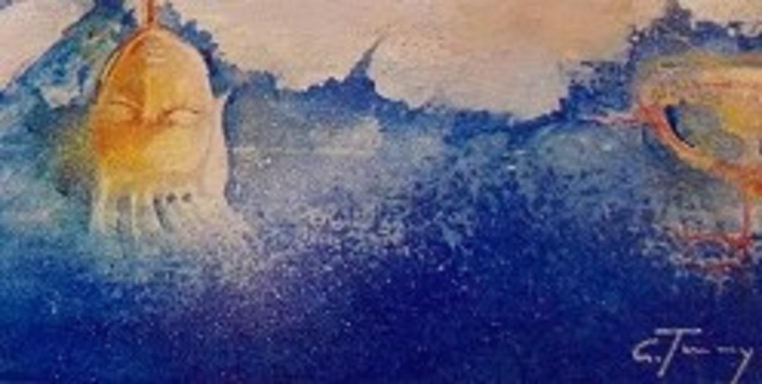 Gerard Tunney, Bailarinas de gira, Pintura impresionista original en venta 3