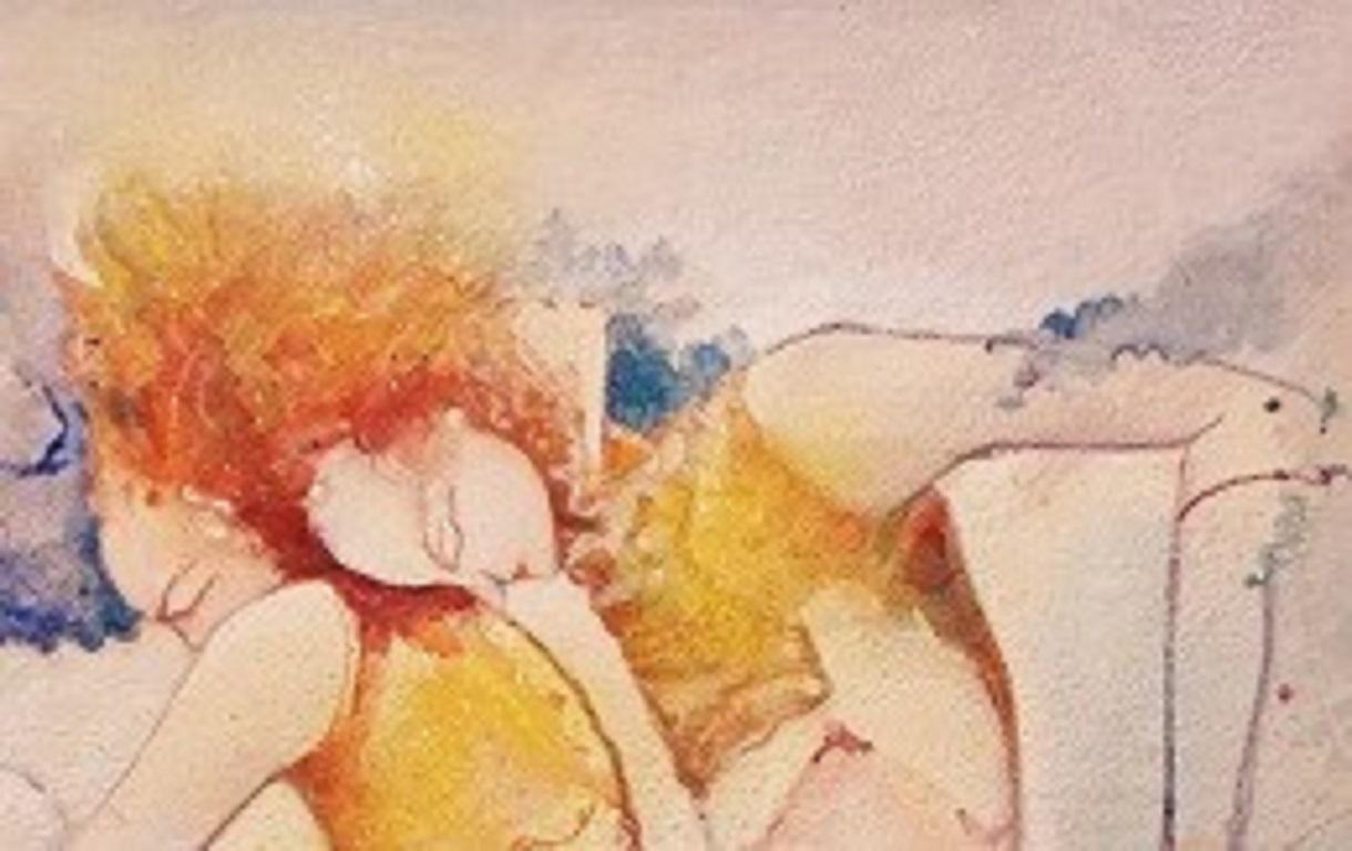 Gerard Tunney, Bailarinas de gira, Pintura impresionista original en venta 4