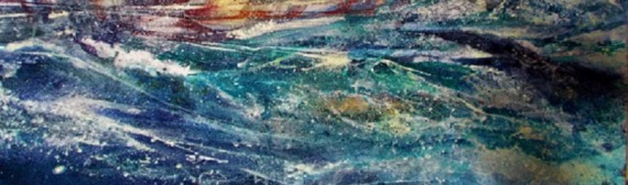 Gerard tunney, Downstream, Original seascape painting - Contemporary Painting by Gerard Tunney