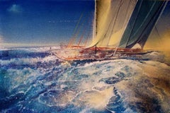 Gerard Tunney, Into the Sun, Original-Gemälde von Landschaft und Meereslandschaft