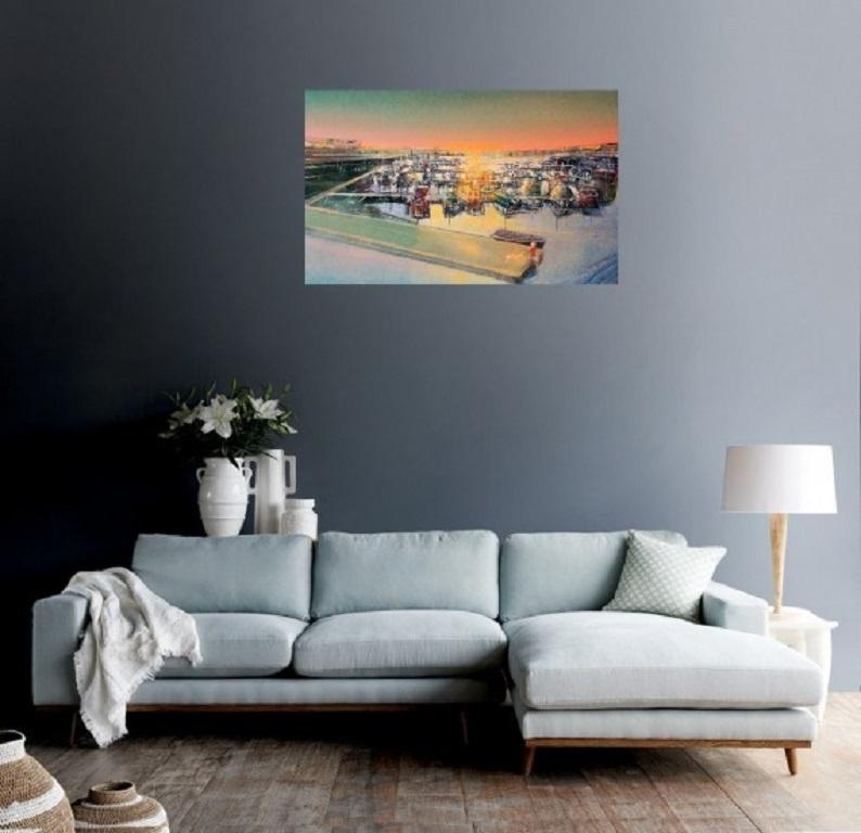 Sunrise Over The Marina by Gerard Tunney [2021]
original

acrylic on canvas

Image size: H:40 cm x W:60 cm

Complete Size of Unframed Work: H:40 cm x W:60 cm x D:.3cm

Sold Unframed

Please note that insitu images are purely an indication of how a