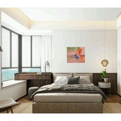 El azul británico con acrílico sobre lienzo, pintura de Gerard Tunney