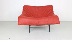 Gerard v/d Berg Minimalistic "Butterfly" Leather Lounge Chairs for Montis, 1980