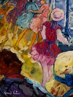 "Belle Soiree Au Bord Du Lac", Gerard Valtier, Oil on Canvas, French, 32x46 in.