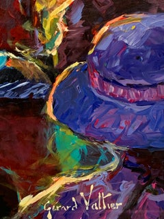 "Dansons", Gerard Valtier, Oil on Canvas, French, 29x36 in., Moulin Rouge