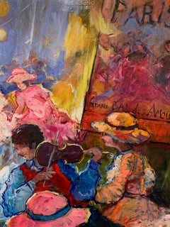 "Folle Soiree Musicale", Gerard Valtier, Oil on Canvas, French, 47x47 in., Dance