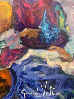 "Moulin Rouge en Fete", Gerard Valtier, Óleo sobre lienzo, Francés, 35x46 pulg, Danza