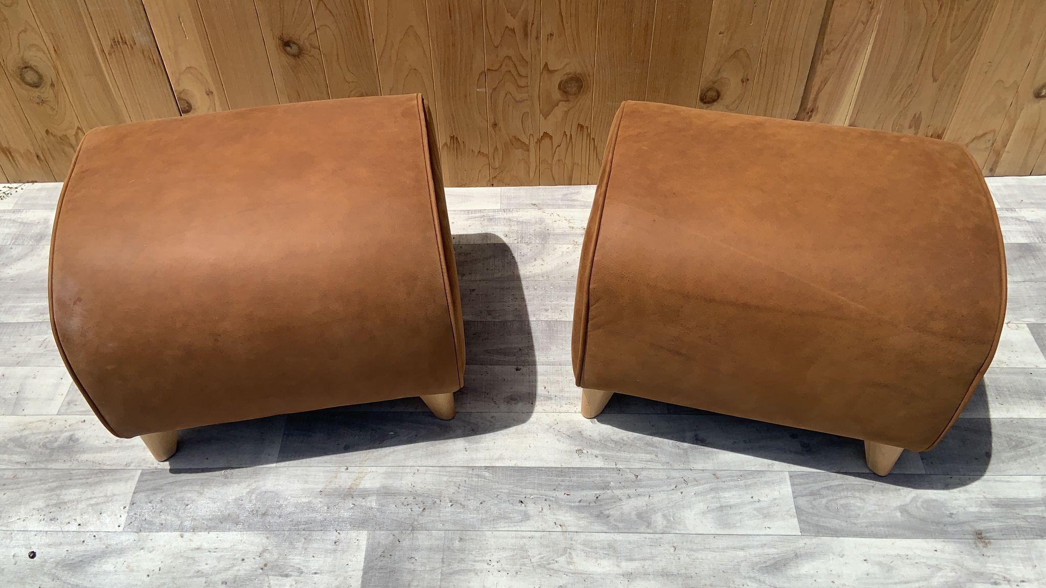 Gerard Van Den Berg - 2 chaises longues et 2 repose-pieds nouvellement tapissés - Ensemble de 4 pièces en vente 1